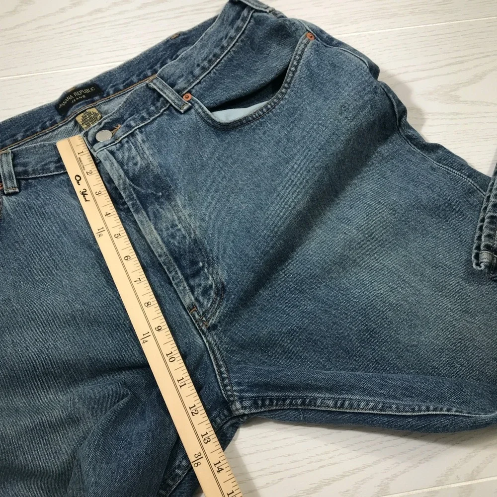 Vintage Banana Republic Jeans Men 38x34 Blue Button Fly Cotton High Rise Dad Y2K